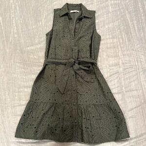 Loft Sage Sleevless Dress